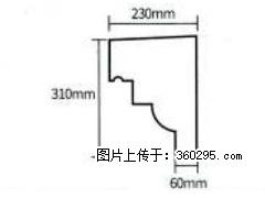 产品分解图型 - 檐口线，型号：SX311-YK-3，规格：230x310mm(3) - 承德三象EPS建材 chengde.sx311.cc